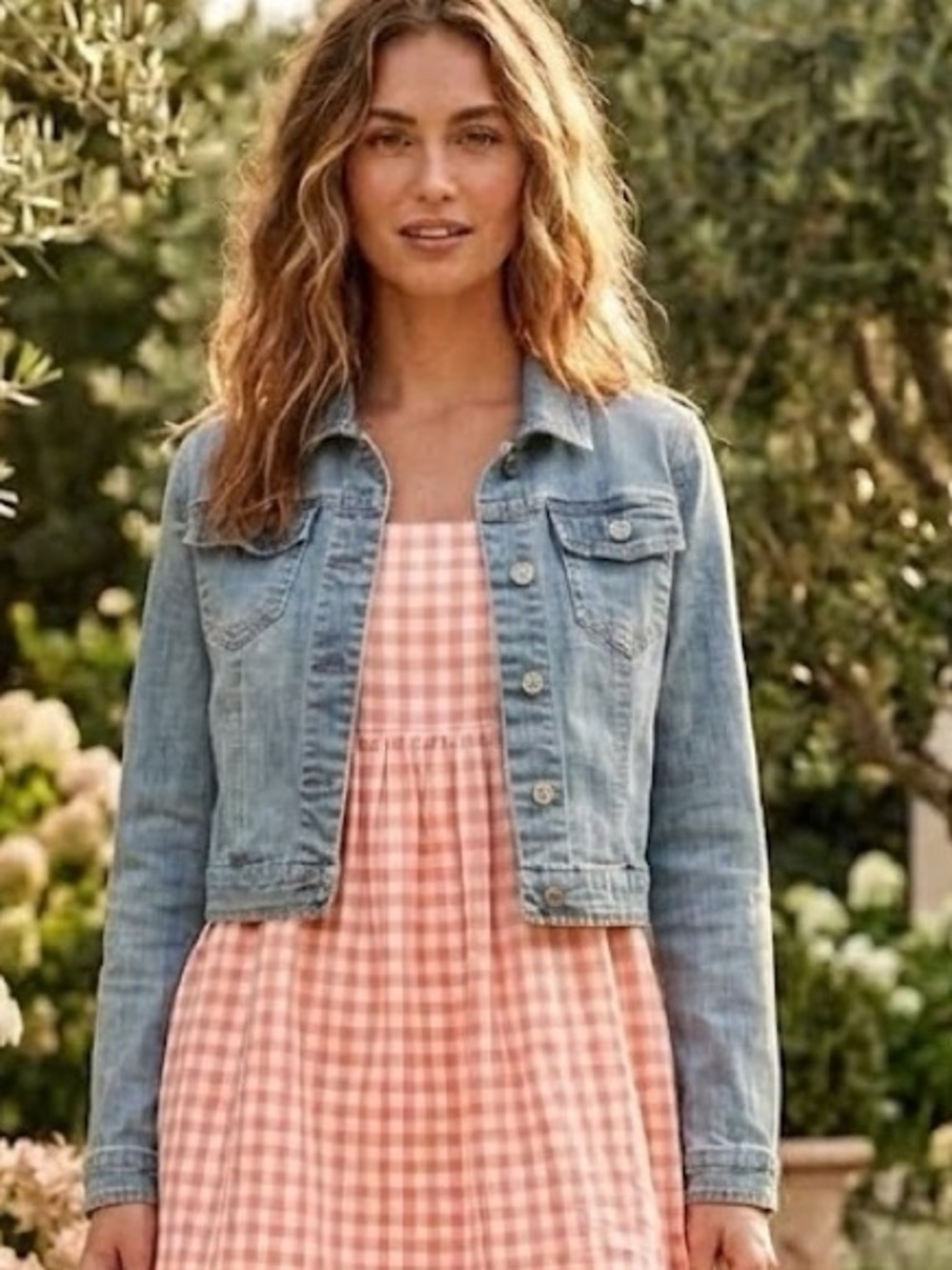 BITTEN Sarah Jessica Parker Cropped Denim Jacket Medium
